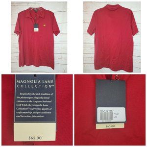 Magnolia Lane Red Large Women Golf Shirt